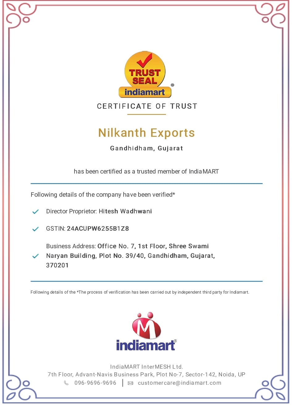 NILKANTH EXPORTS operations - quality control, packaging and export handling